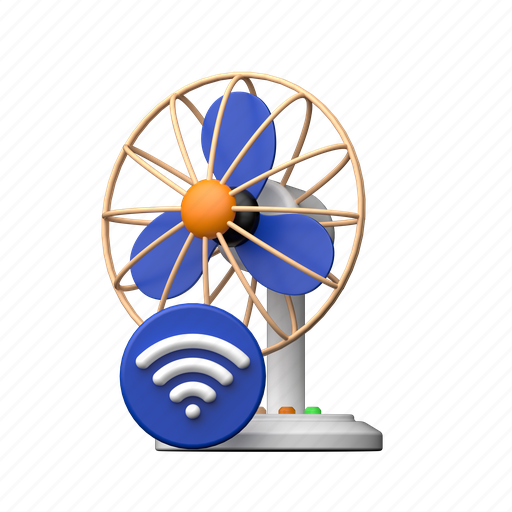 Smart fan, technology, electronics, internet, phone, electronic 3D illustration - Download on Iconfinder