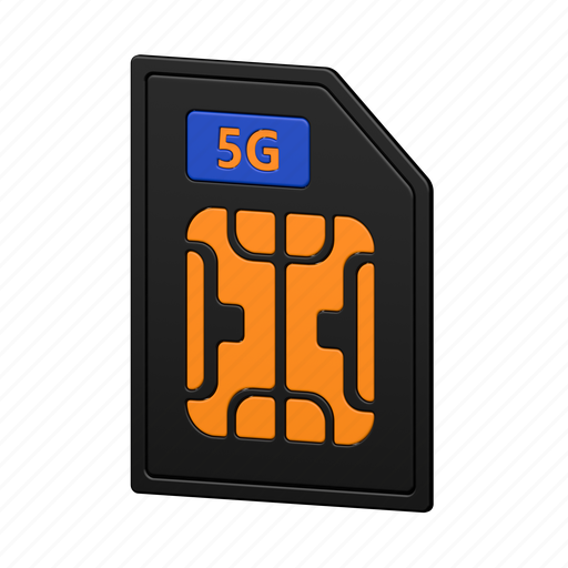 5g, mobile sim, technology, internet, electronics, network, electronic 3D illustration - Download on Iconfinder