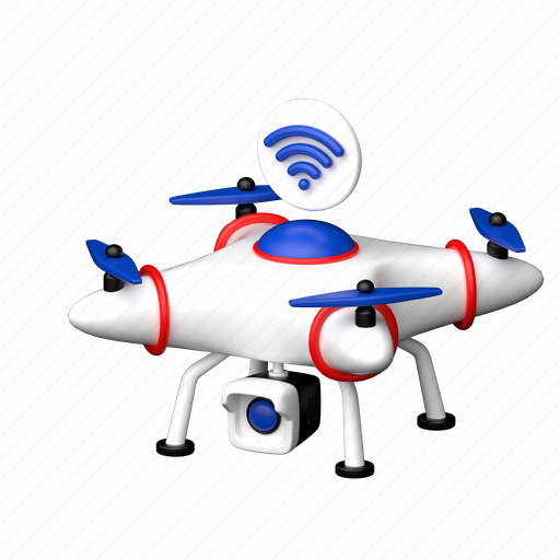Drone, robot, vehicle, delivery, camera, fly 3D illustration - Download on Iconfinder
