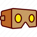 cardboard, glasses, reality, virtual, vr