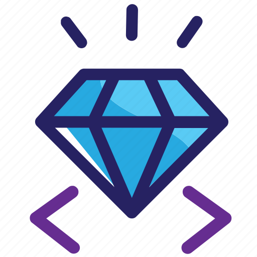 Clean, code, coding, diamond, quality, web icon - Download on Iconfinder