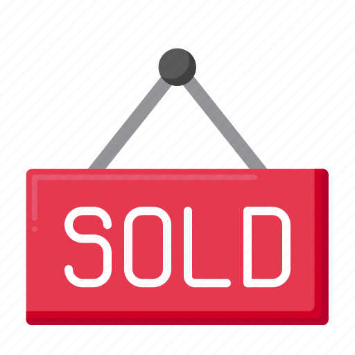Sold, out, sign, sale icon - Download on Iconfinder