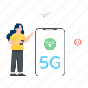 5g mobile network, mobile wifi, mobile internet, mobile connection, wireless network 