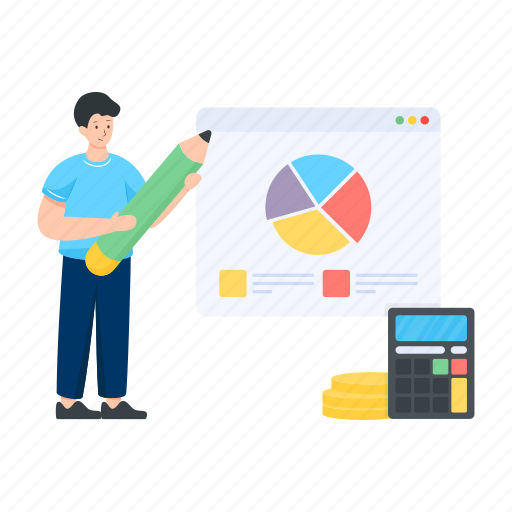 Budget planner, data analyst, budget accounting, budget report, budget calculation illustration - Download on Iconfinder
