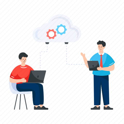 Cloud developer, cloud manager, cloud management, cloud setting, cloud configuration illustration - Download on Iconfinder