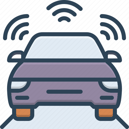 Automatic, autonomous car, car, car sensor, self driving, sensor, transport icon - Download on Iconfinder