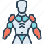 armor, armour, cyborg, exoskeleton, external, robotic, warrior 