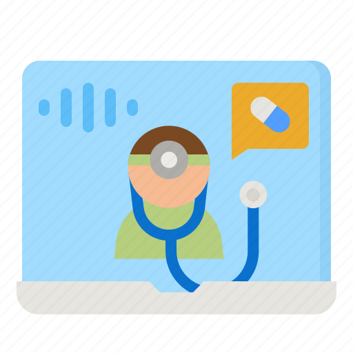 Doctor, healthcare, medical, online, monitor icon - Download on Iconfinder