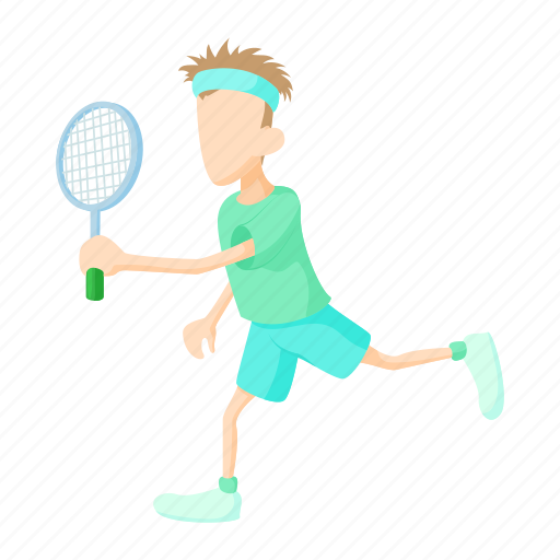 Cartoon, leisure, lifestyle, male, person, sport, tennis icon - Download on Iconfinder