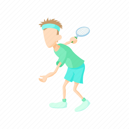 Cartoon, leisure, lifestyle, male, person, sport, tennis icon - Download on Iconfinder