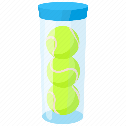 Ball, cartoon, container, equipment, plastic, racket, tennis icon - Download on Iconfinder