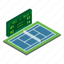 isometric, object, sign, tennischampionship