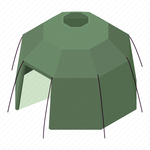Camp, hiking, isometric, military, object, outdoor, tent icon - Download on Iconfinder