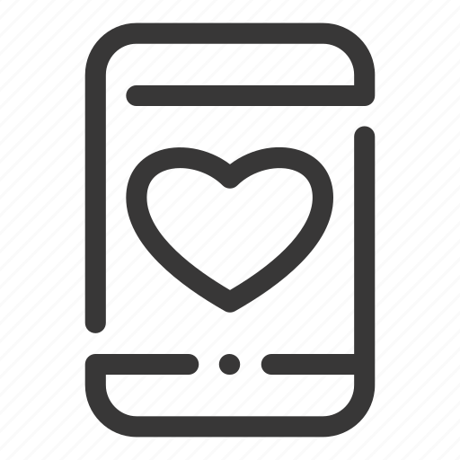 Mobile, phone, like, heart, love icon - Download on Iconfinder