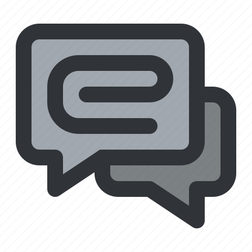 Attach, chat, communication, conversation, message, paperclip icon - Download on Iconfinder