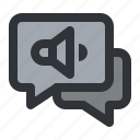 chat, communication, conversation, message, sound, volume