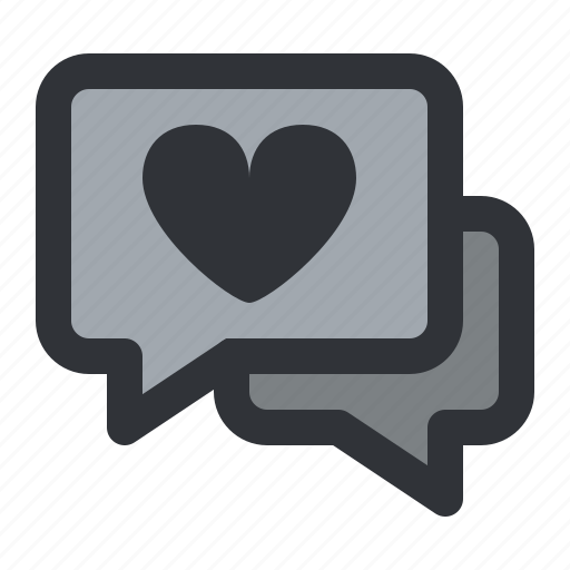 Chat, communication, conversation, heart, message, popular icon - Download on Iconfinder
