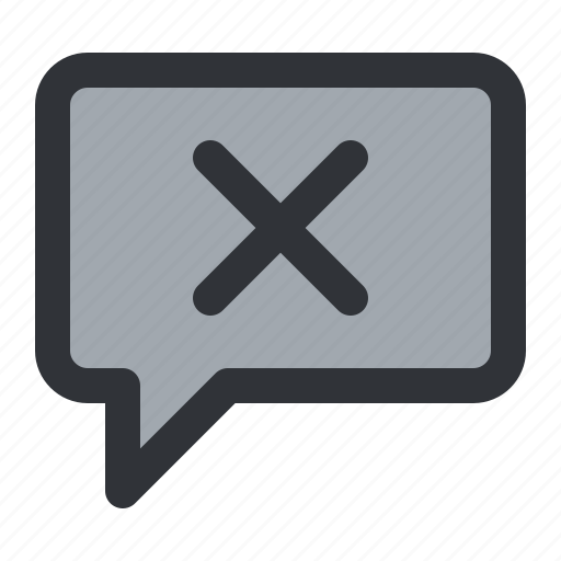 Bubble, chat, close, communication, conversation, message icon - Download on Iconfinder