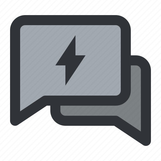 Chat, communication, conversation, electric, message icon - Download on Iconfinder