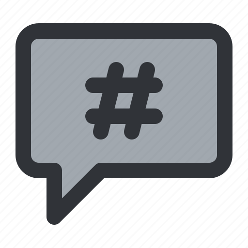 Bubble, chat, communication, conversation, hashtag, message, tag icon - Download on Iconfinder