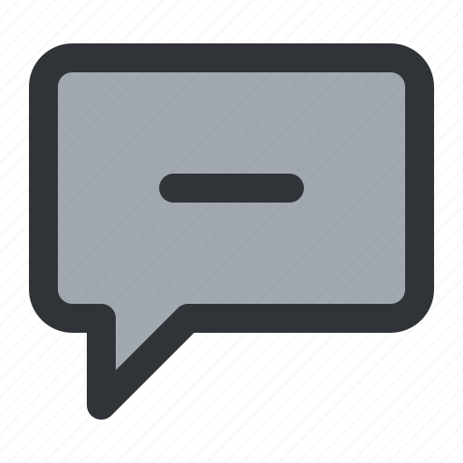 Bubble, chat, communication, conversation, message, minus, remove icon - Download on Iconfinder