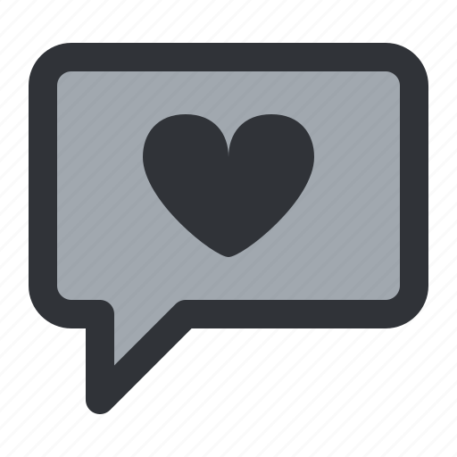 Bubble, chat, communication, conversation, heart, message, popular icon - Download on Iconfinder