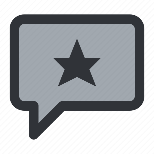Bubble, chat, communication, conversation, favorite, message, star icon - Download on Iconfinder