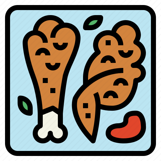 Chicken, food, fried, leg, wing icon - Download on Iconfinder