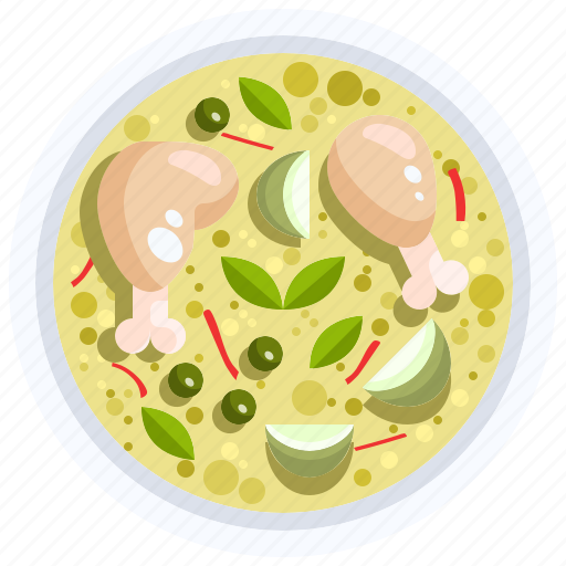 Curry, food, gai, kha, soup, thai, tom icon - Download on Iconfinder