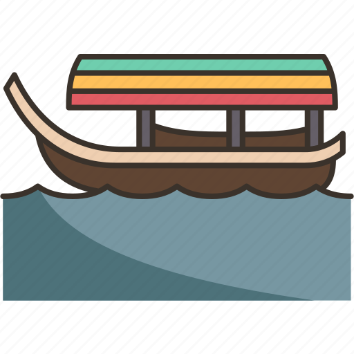 Boat, canal, river, passenger, transport icon - Download on Iconfinder