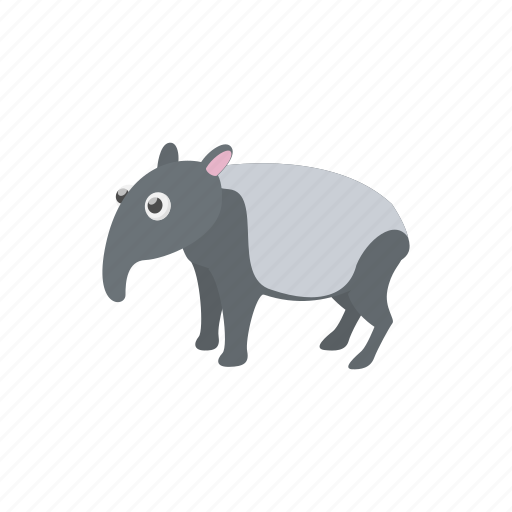 Animal, cartoon, hoof, mammal, sand, tapir, wildlife icon - Download on Iconfinder