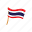 banner, cartoon, emblem, flag, thai, thailand, wind 