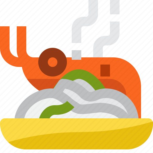 Fire, food, noodle, padthai, shrimp, street, thailand icon - Download on Iconfinder