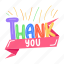 thanks banner, typography letters, thank you, expressive text, typography words 