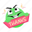 thanks reaction, thanks emoji, thanks emoticon, cute emoji, thanks word 
