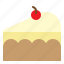 birthday, cake, cherry, food, of, piece, sweet 