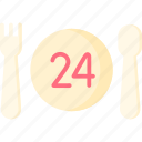 thanksgiving, flat, dinner, plate, spoon, fork, date, 24, holiday, autumn