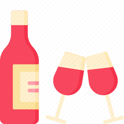 Thanksgiving, flat, wine, glass, bottle, beverage, alcohol icon - Download on Iconfinder