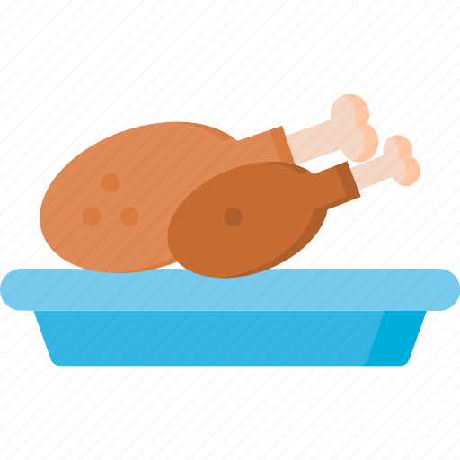 Thanksgiving, flat, turkey leg, turkey, leg, chicken leg, roasted chicken icon - Download on Iconfinder