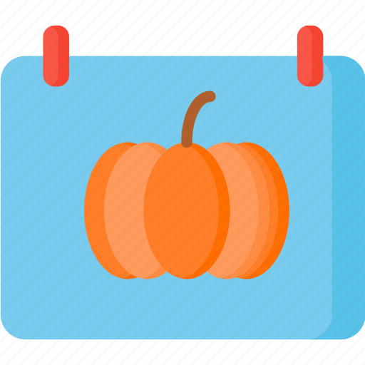 Thanksgiving, flat, calendar event, pumpkin, calendar date icon - Download on Iconfinder