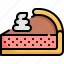 bakery, cake, chess, cream, dessert, piece, sweet 
