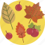 autumn, brown, cherry, fall, fruit, leaf, thanksgiving 