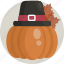 decoration, fall, hat, orange, pumpkin, thanksgiving, tradition 
