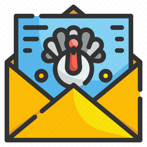 Letter, communications, envelope, turkey, mail, card, thanksgiving icon - Download on Iconfinder