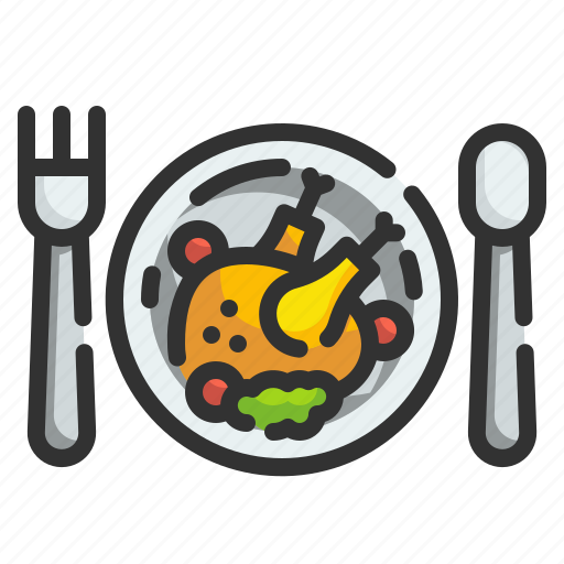 Chicken, roast, turkey, thanksgiving, food, dinner, lunch icon - Download on Iconfinder