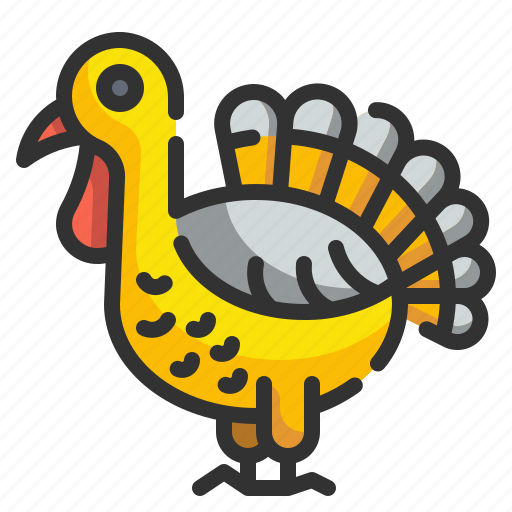 Fauna, turkey, animal, farmer, chicken, thanksgiving, food icon - Download on Iconfinder