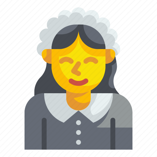 Pilgrim, hat, woman, costume, lady, cultures, thanksgiving icon - Download on Iconfinder
