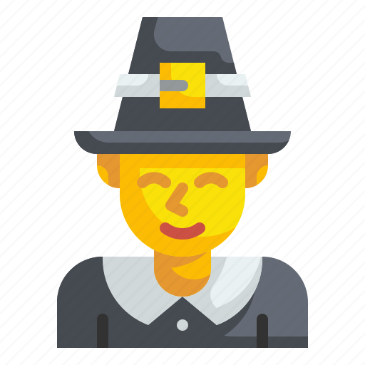 Pilgrim, hat, man, thanksgiving, cultures, male, costume icon - Download on Iconfinder
