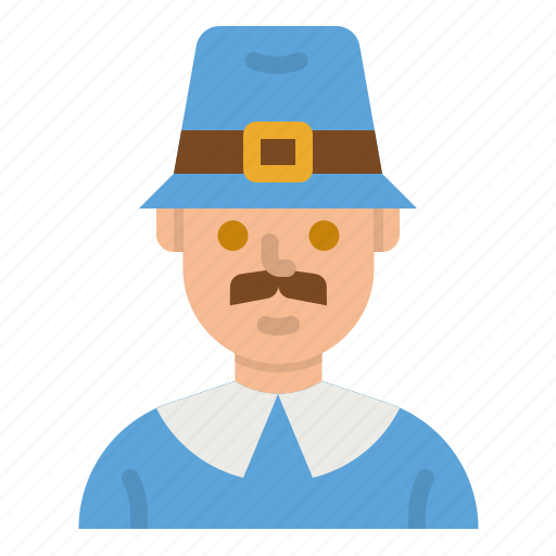 Pilgrim, thanksgiving, costume, user, avatar icon - Download on Iconfinder