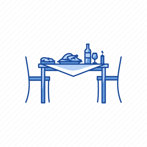 Dinner, dinner table, table and chair, thanksgiving dinner icon - Download on Iconfinder